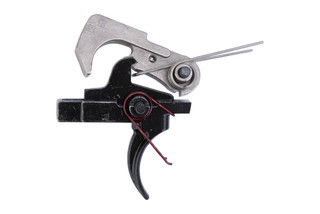 Single stage AR-15 trigger with curved trigger face.